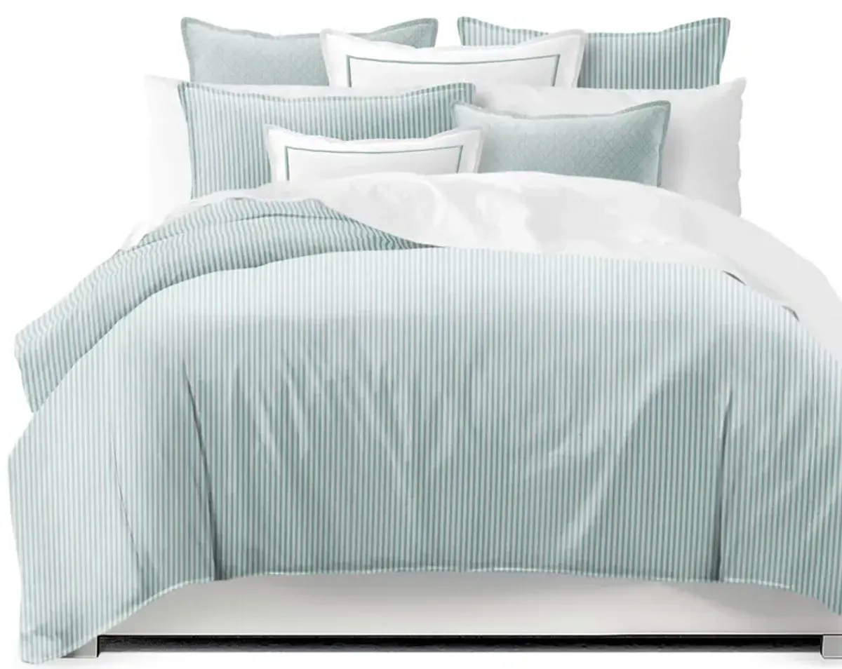 6ix Tailors Fine Linens Crown Stripe Glacier Comforter Set