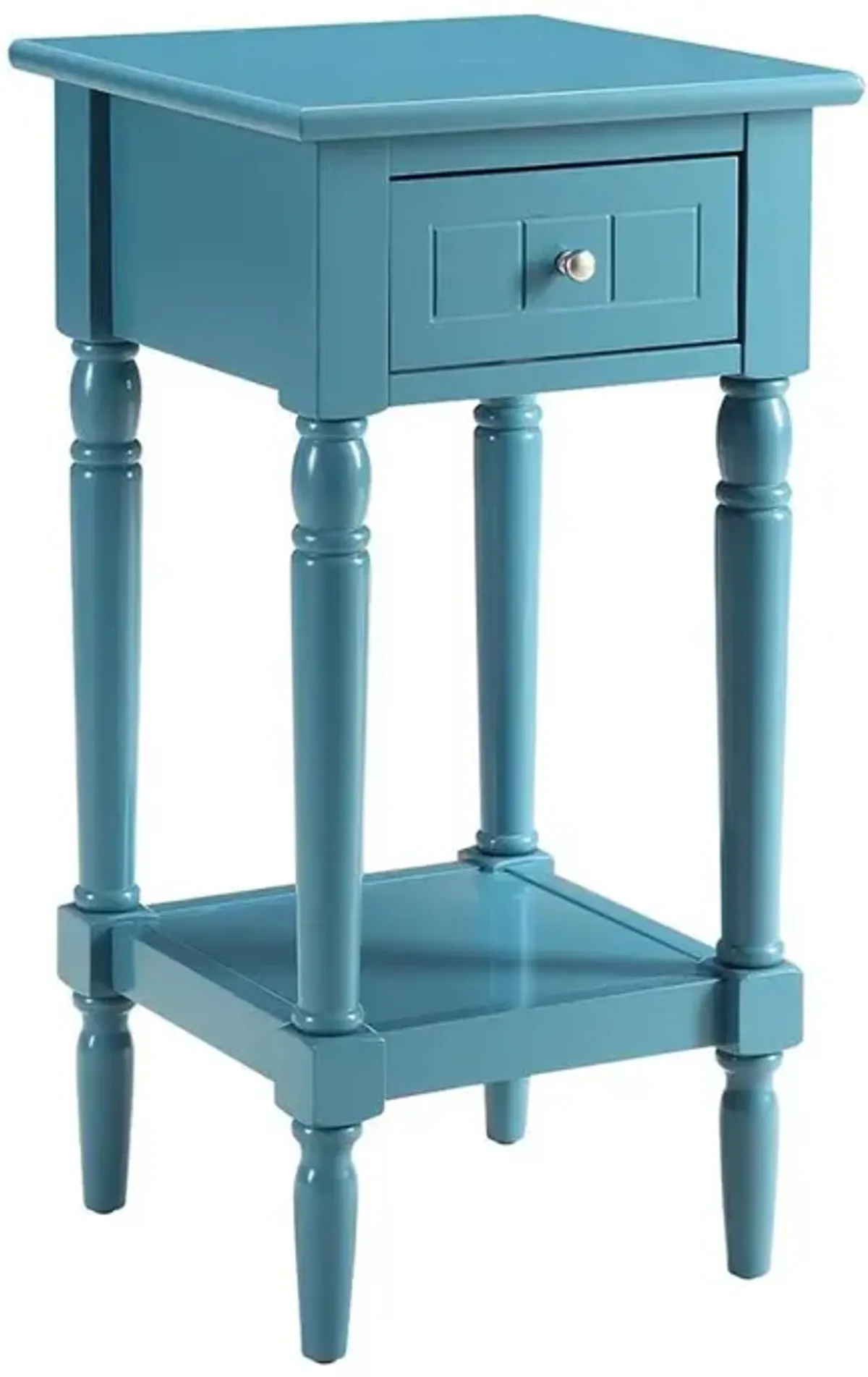 Convience Concept, Inc. French Country Khloe 1 Drawer Accent Table with Shelf Blue