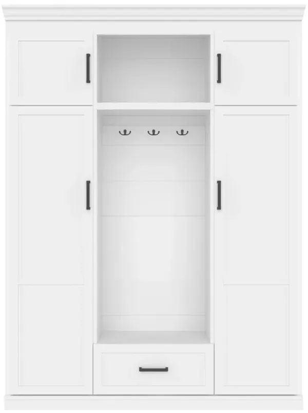 Merax  Entryway Storage Cabinet with Bench  Modern Hall Tree Organizer Hooks & Shelves for Hallway/Entry