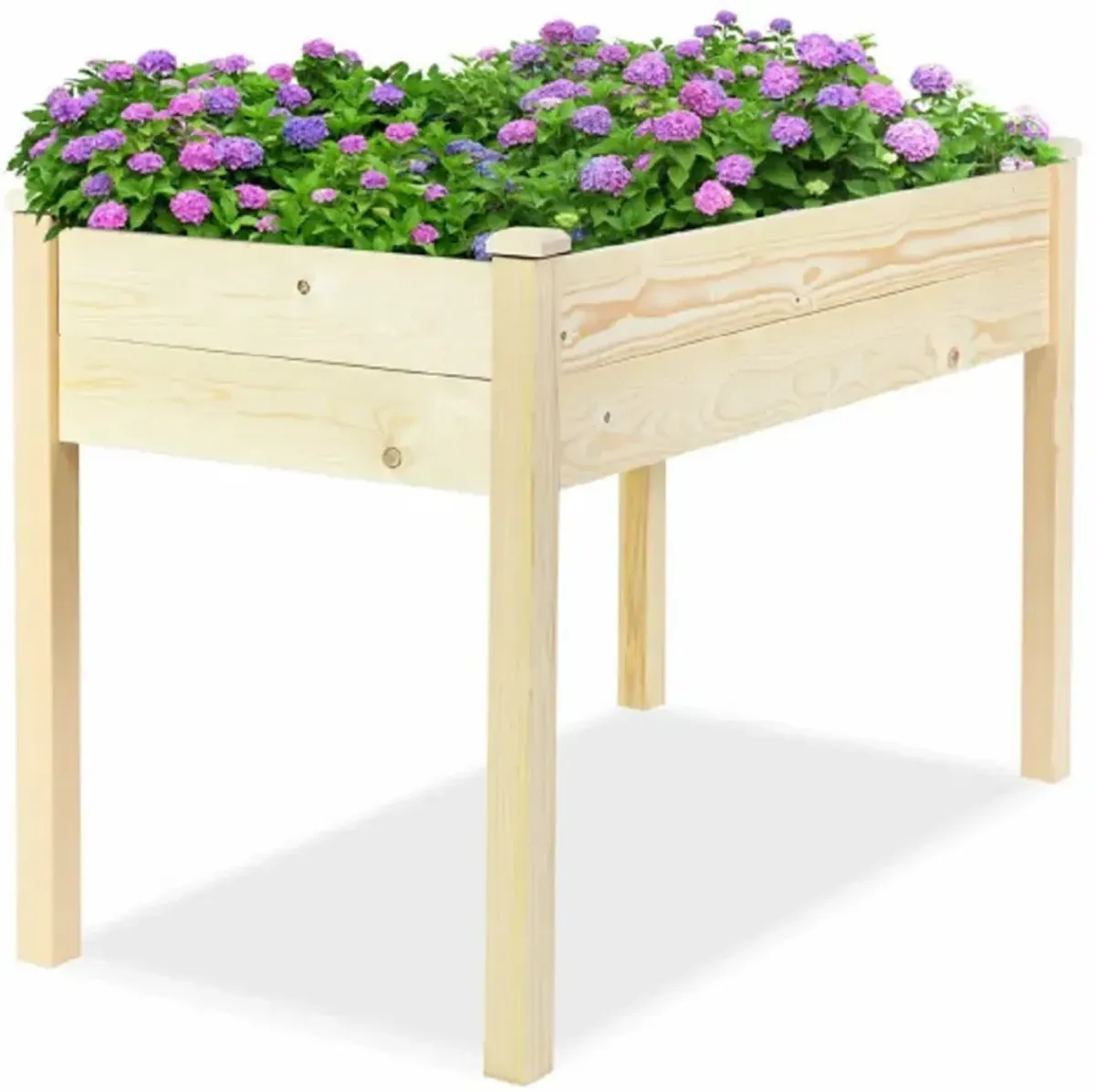 Wooden Raised Vegetable Garden Elevated Grow Vegetable Planter