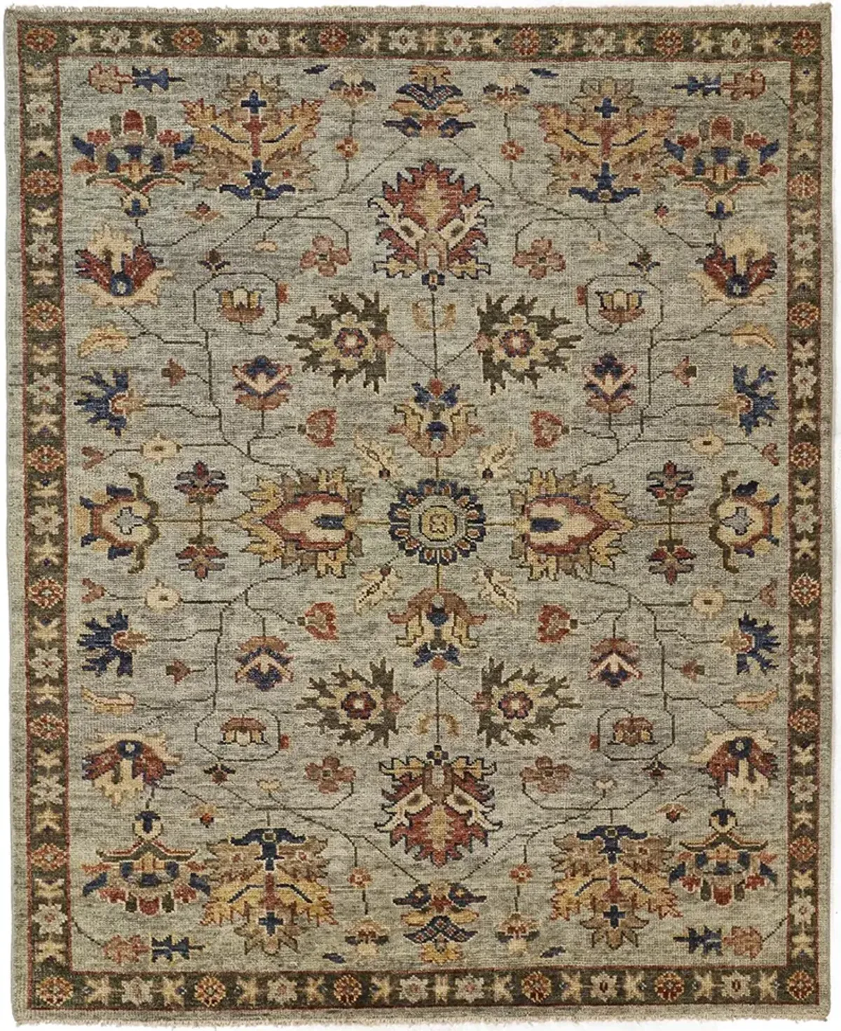 Carrington 6503F Gray/Gold/Red 5'6" x 8'6" Rug