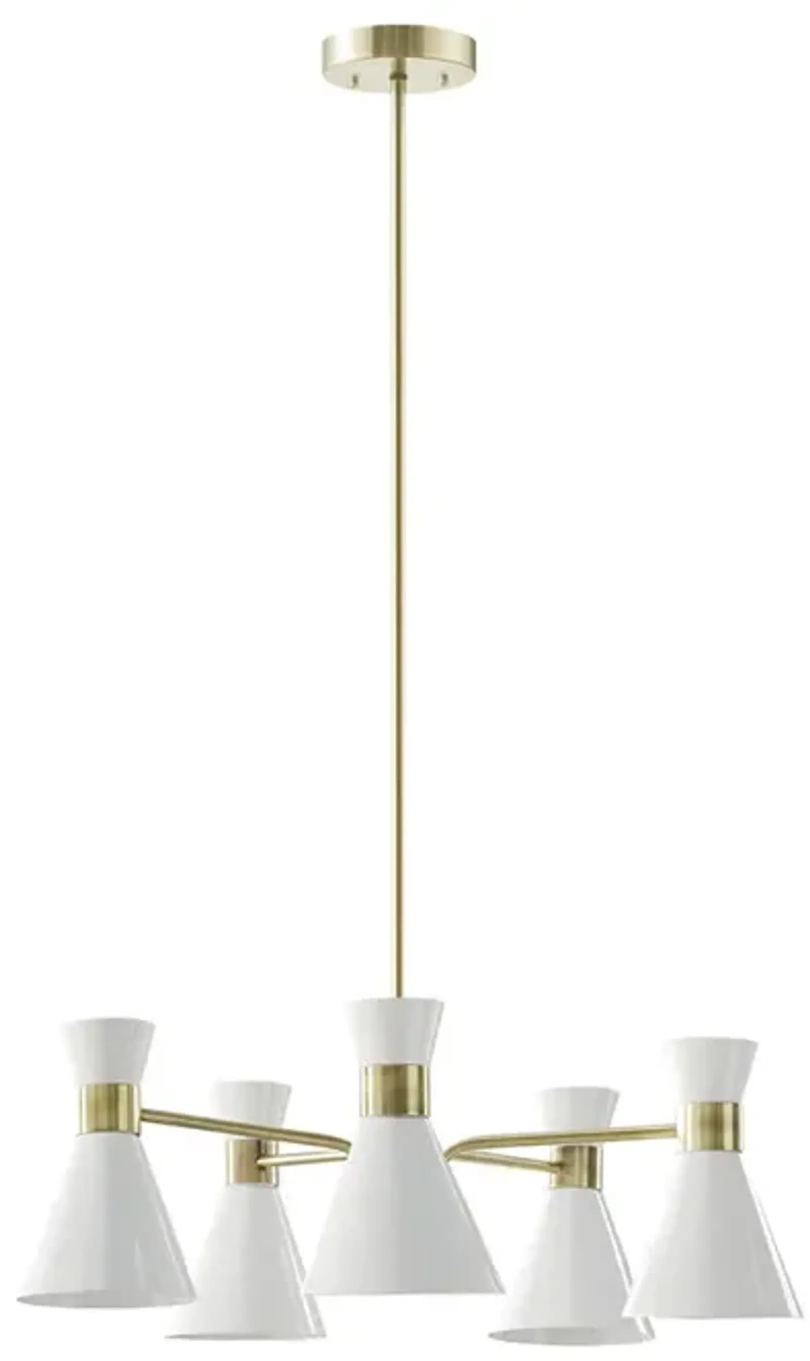 Gracie Mills Briana 5-Light Antique Brass Chandelier