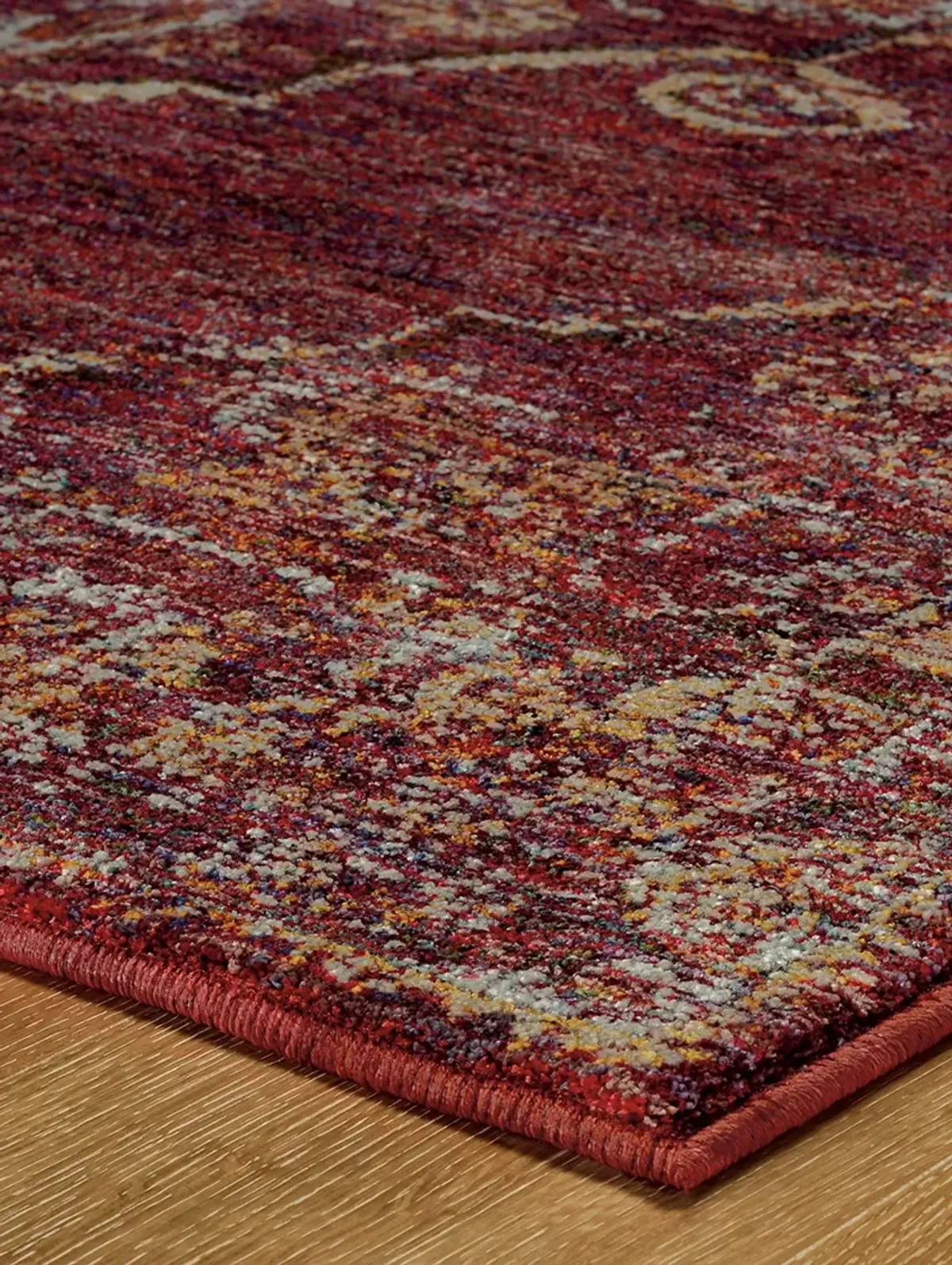 Andorra 2'6" x 12' Red Rug