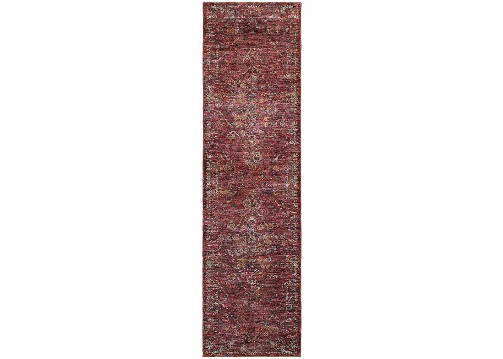 Andorra 2'6" x 12' Red Rug