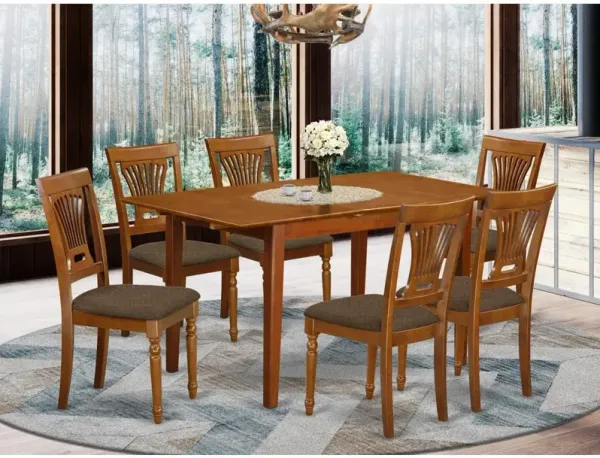 7 PC KitchenKitchen dinette set- Table with Leaf and 6 Chairs for Dining room