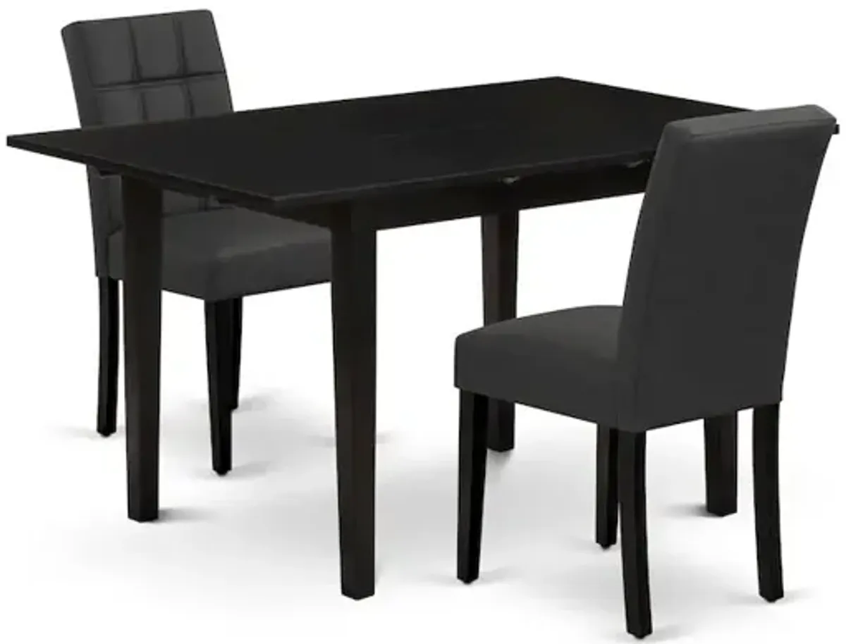 3 Piece Dinner Table Set consists A Wooden Table