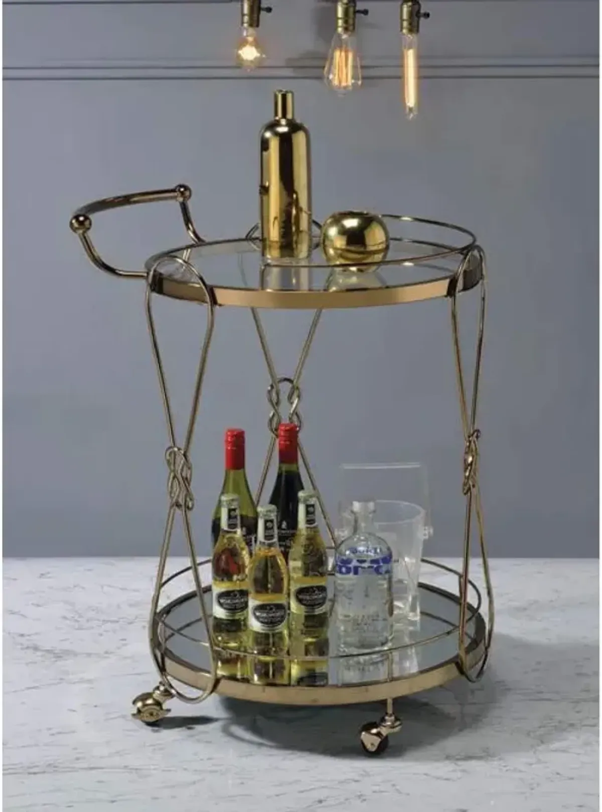 Zekera Serving Cart, Champagne