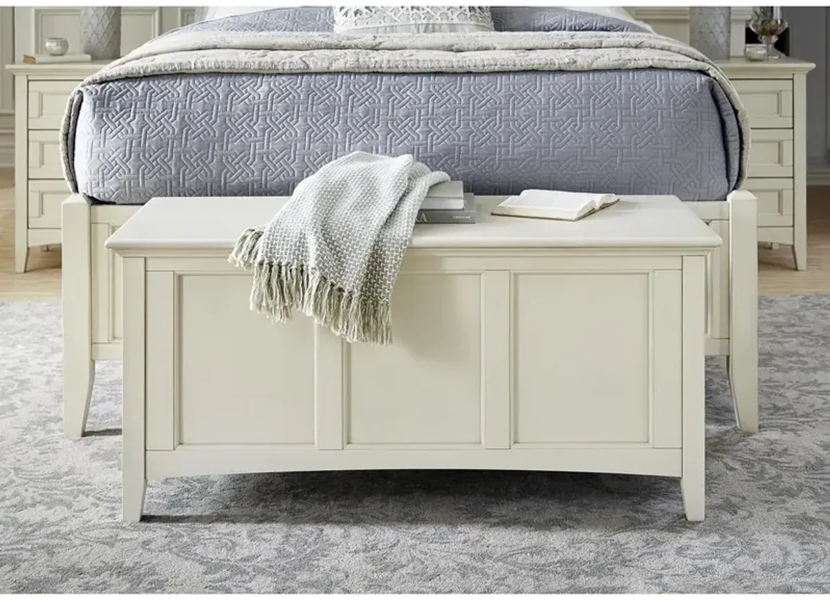 Belen Kox Coastal White Linen Storage Trunk, Belen Kox