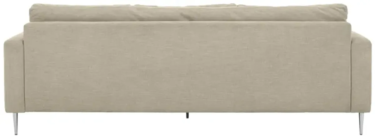 Vari Beige Textured Velvet Lounge Sofa