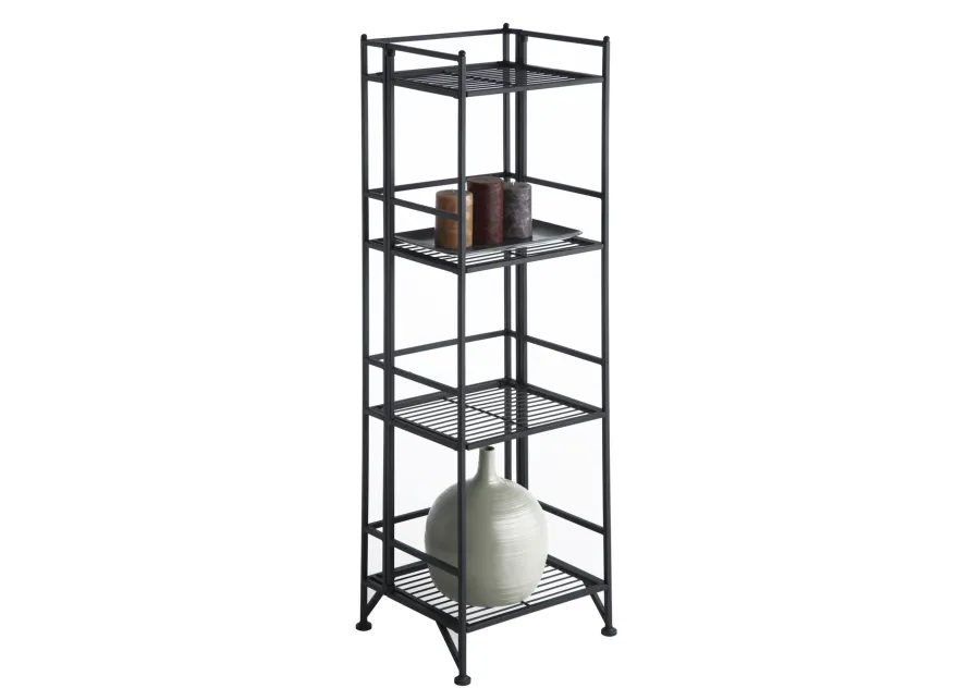 Xtra Storage 4 Tier Folding Metal Shelf