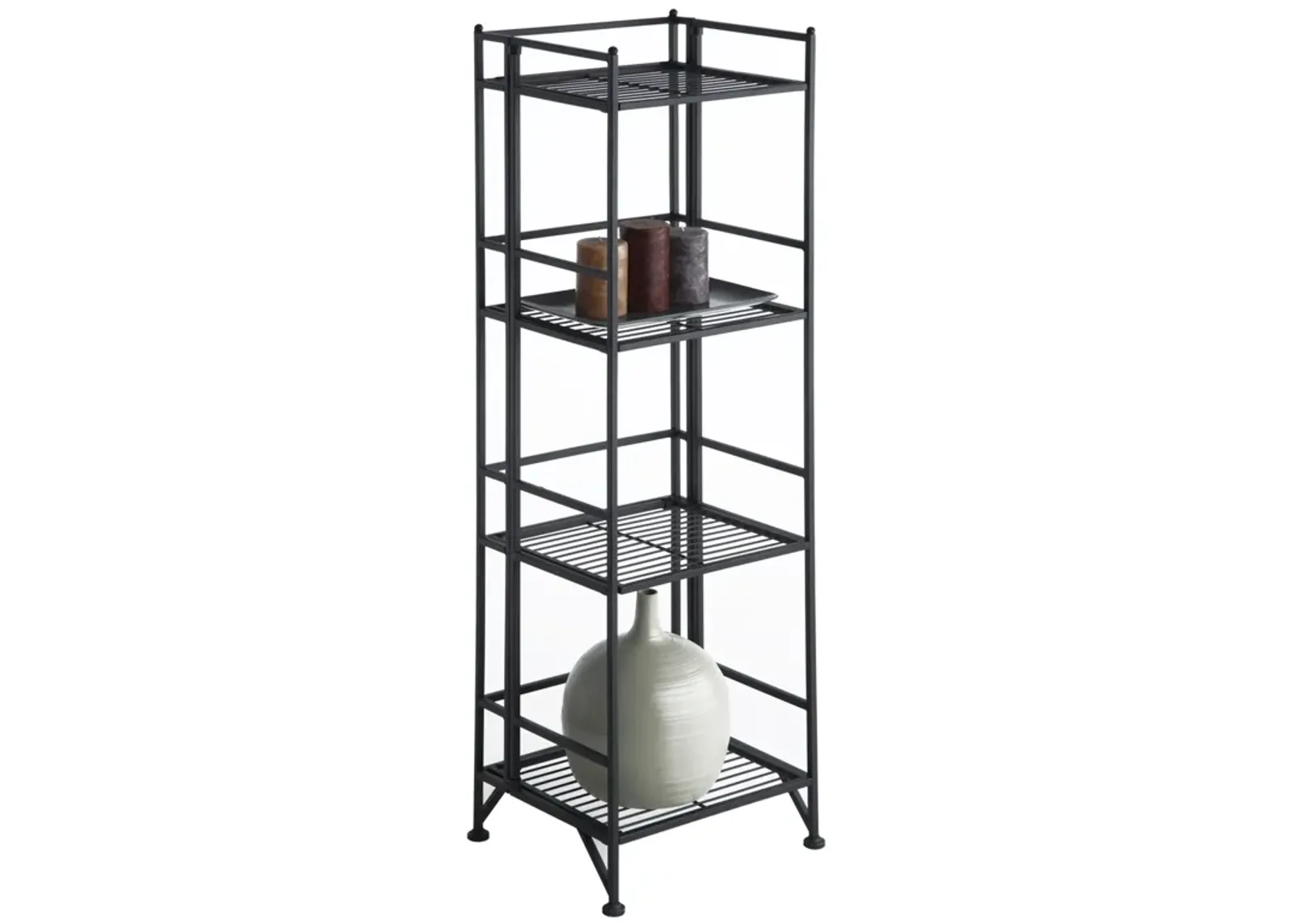 Xtra Storage 4 Tier Folding Metal Shelf