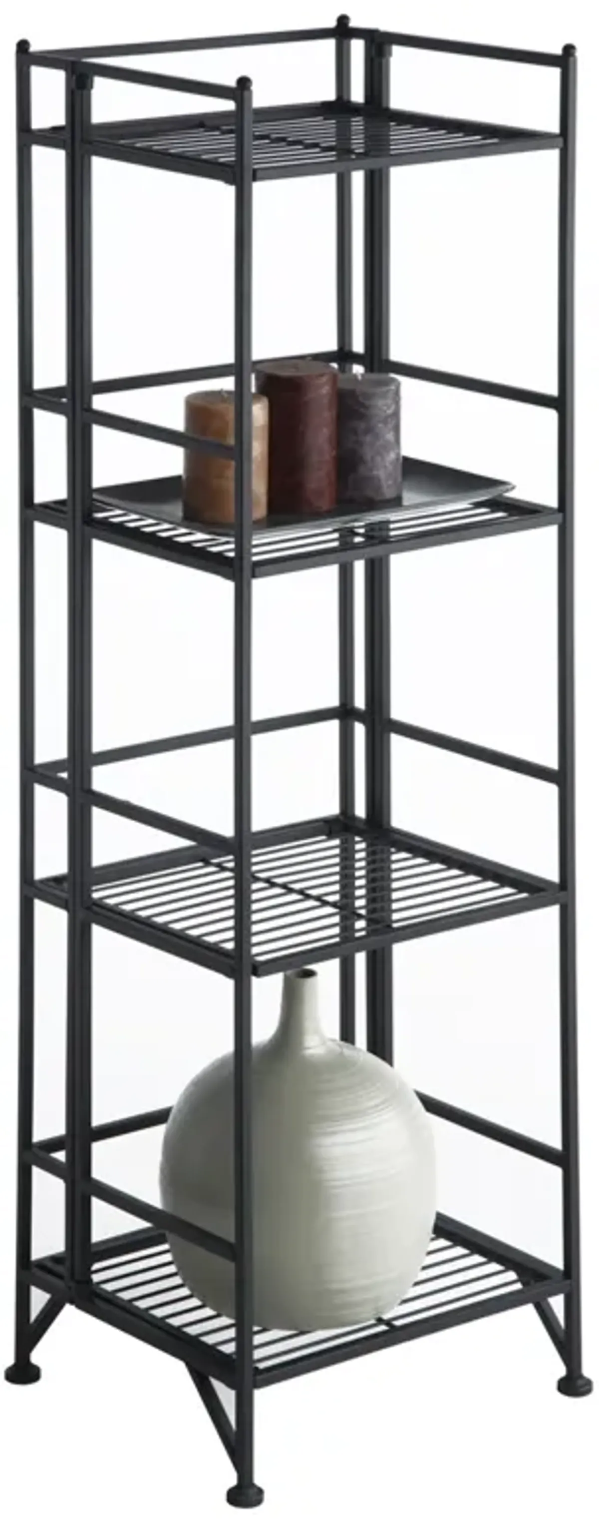 Xtra Storage 4 Tier Folding Metal Shelf