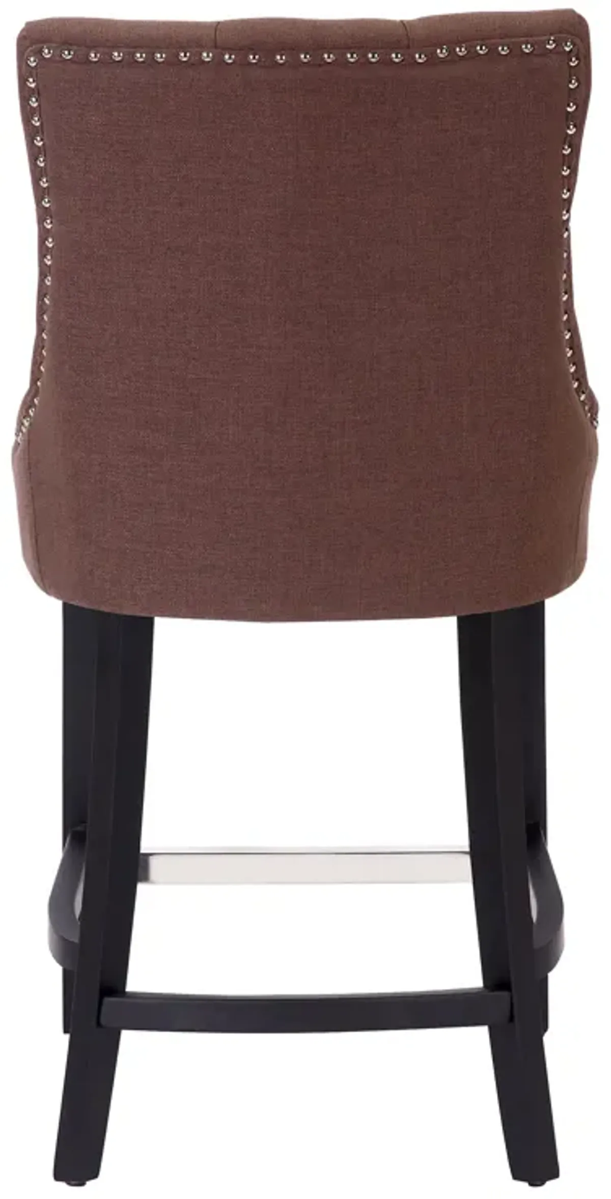 WestinTrends 24" Linen Fabric Tufted Upholstered Counter Stool