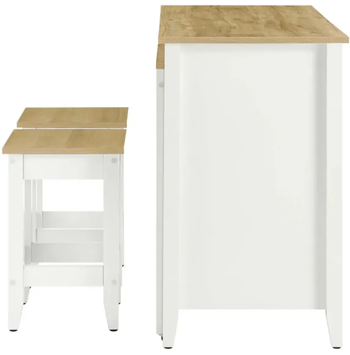 Farmstead 3-Piece Kitchen Island and Stool Set