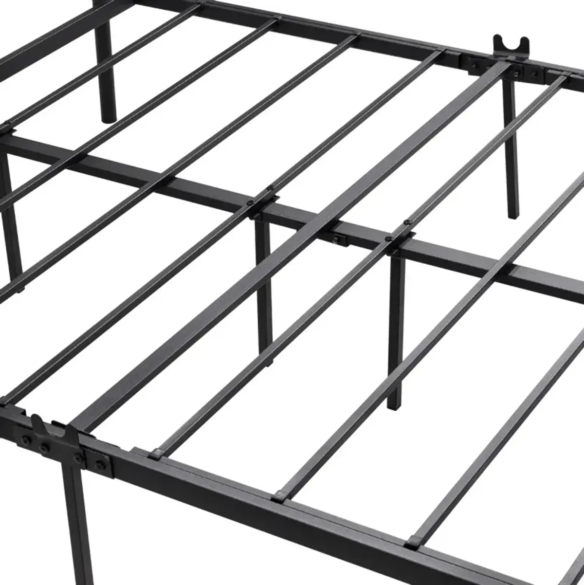 Full Metal Platform Bed Frame With Headboard Strong Slat Support No Box Spring Needed