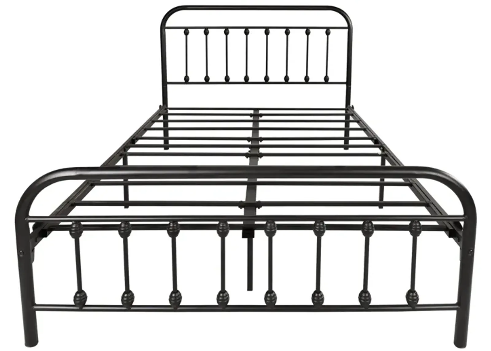 Full Metal Platform Bed Frame With Headboard Strong Slat Support No Box Spring Needed