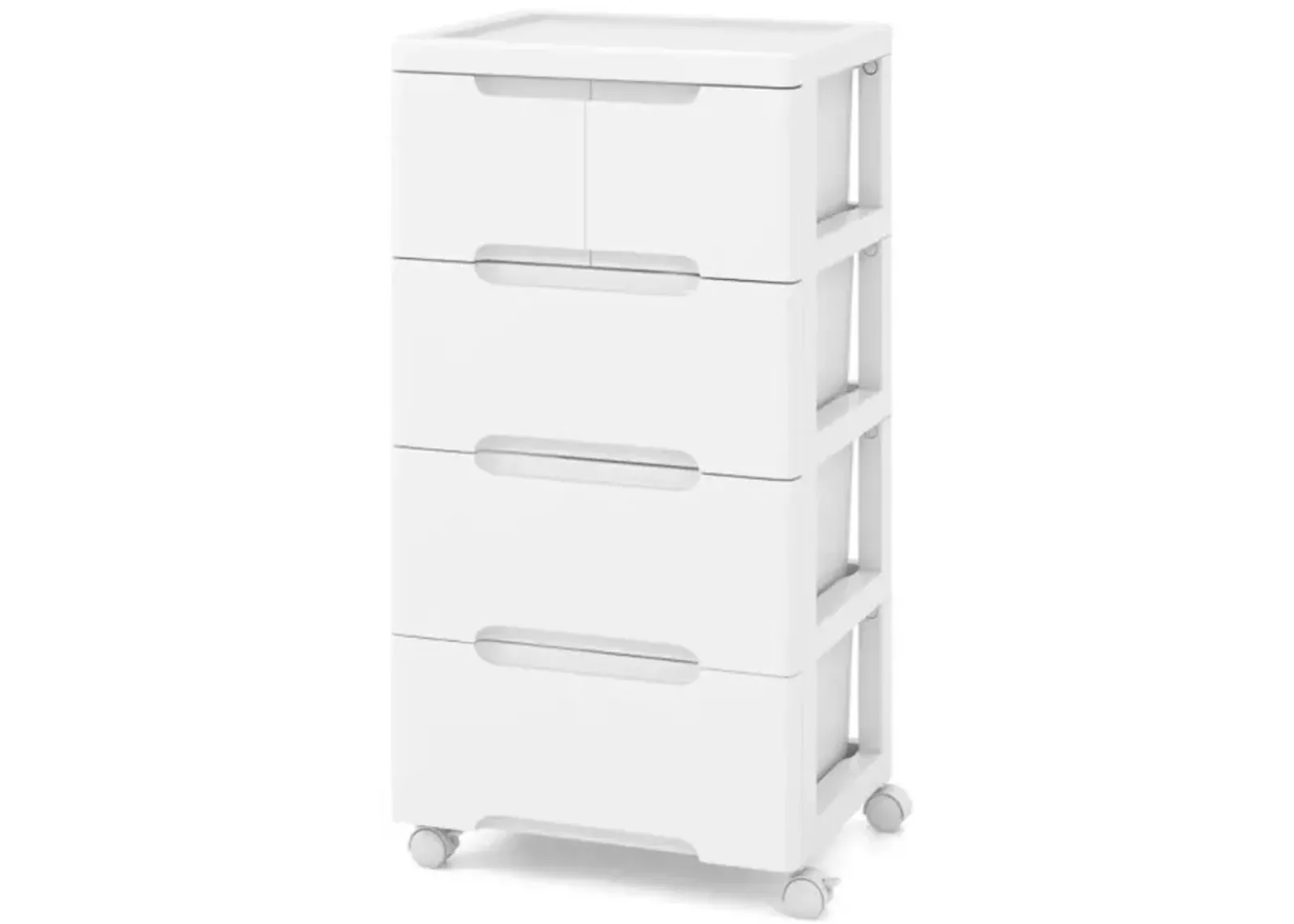 Hivvago Rolling Storage Cabinet with Universal Wheels and Drawers