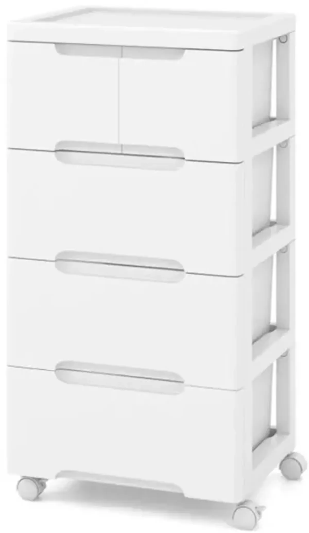 Hivvago Rolling Storage Cabinet with Universal Wheels and Drawers