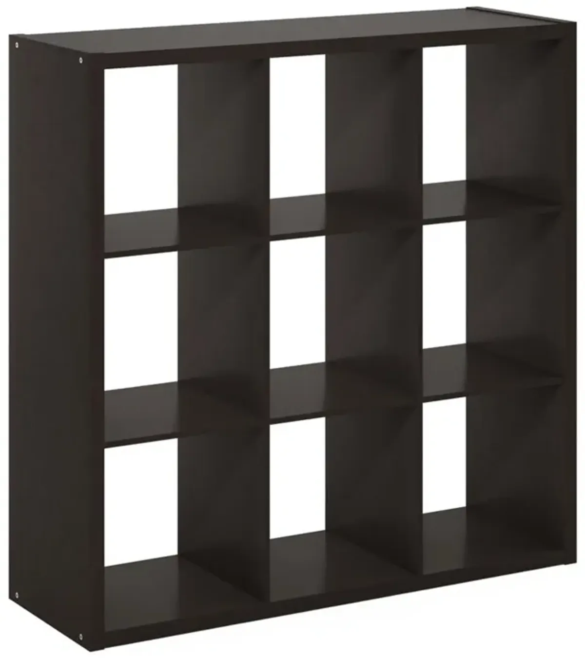 Furinno Cubicle Open Back Decorative Cube Storage Organizer, 9, Dark Oak