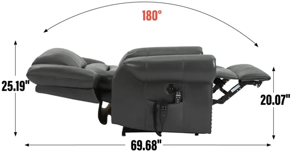 Dual Motor Power Lift Recliner Chair with Heat Massage