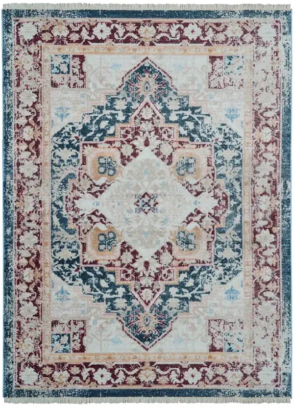 RUGSOTIC CARPETS MACHINE MADE POLYESTER AREA RUGS  - 3'11''x5'10'', Rectangle Shape, Red Color, Classic Oriental Traditional  Design, Low Pile Machine Made Area Rugs (M00062)