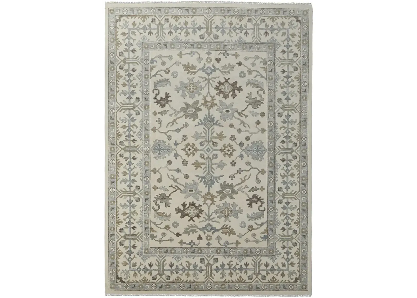 Karina 69G5F 7'9" x 9'9" Ivory/Gray/Brown Rug