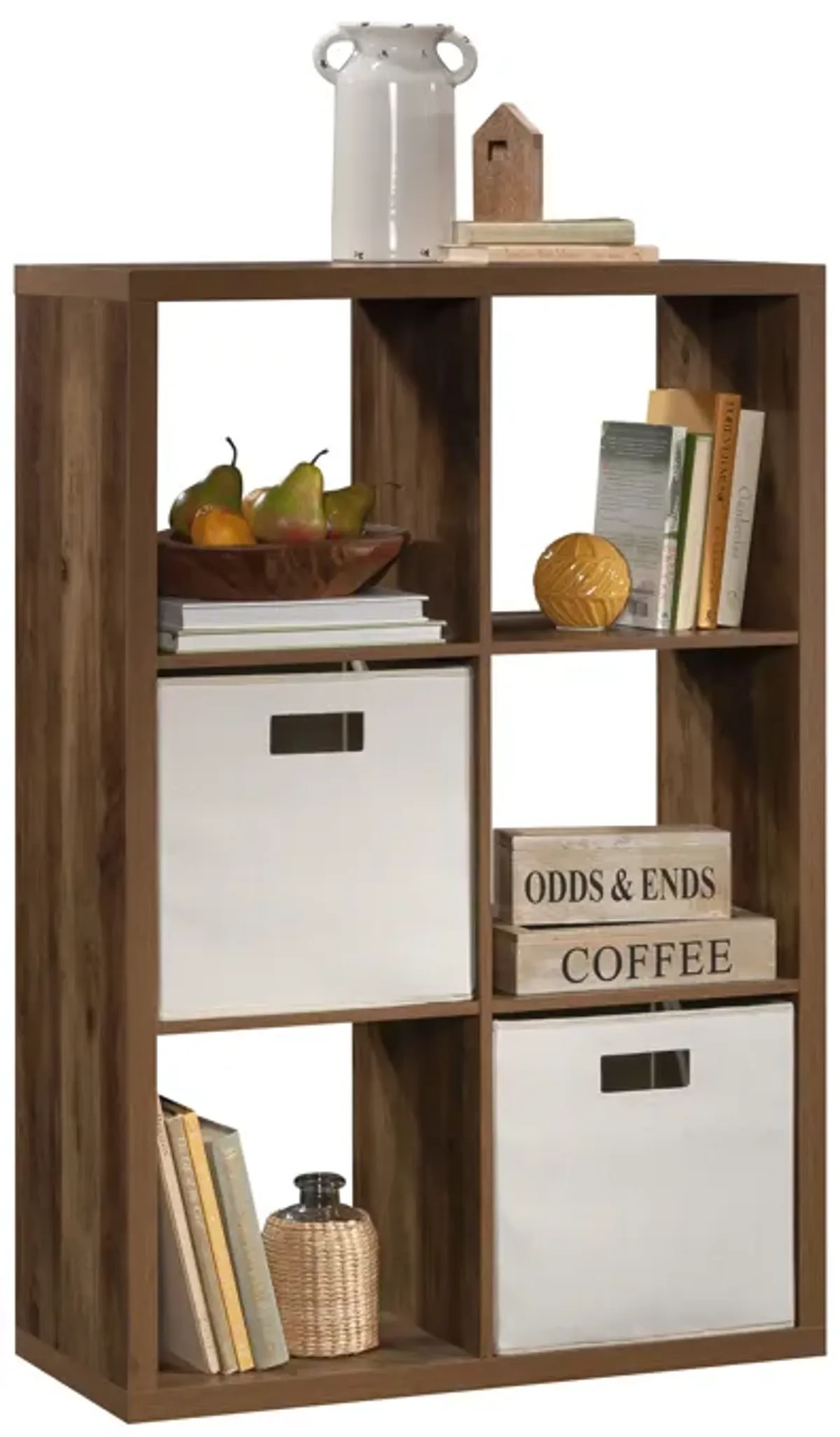 6-Cube Organizer Storage Bookcase, Brown