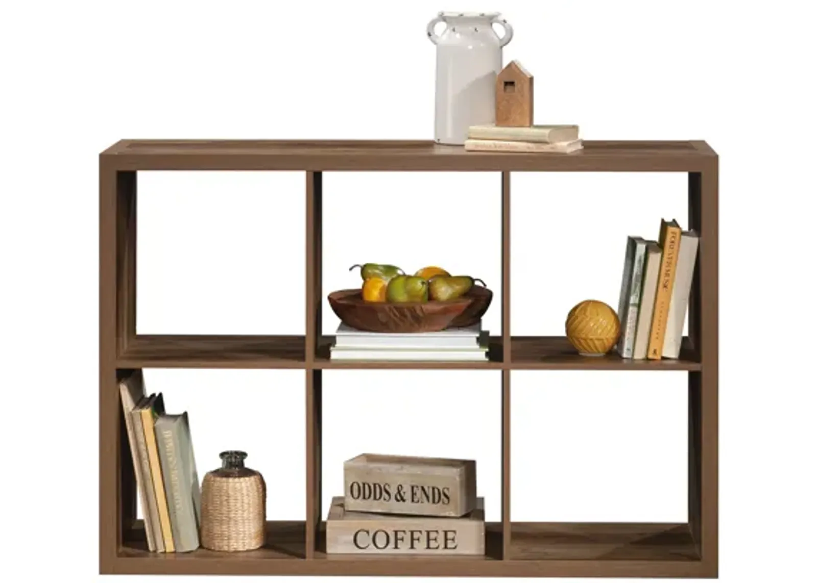 6-Cube Organizer Storage Bookcase, Brown