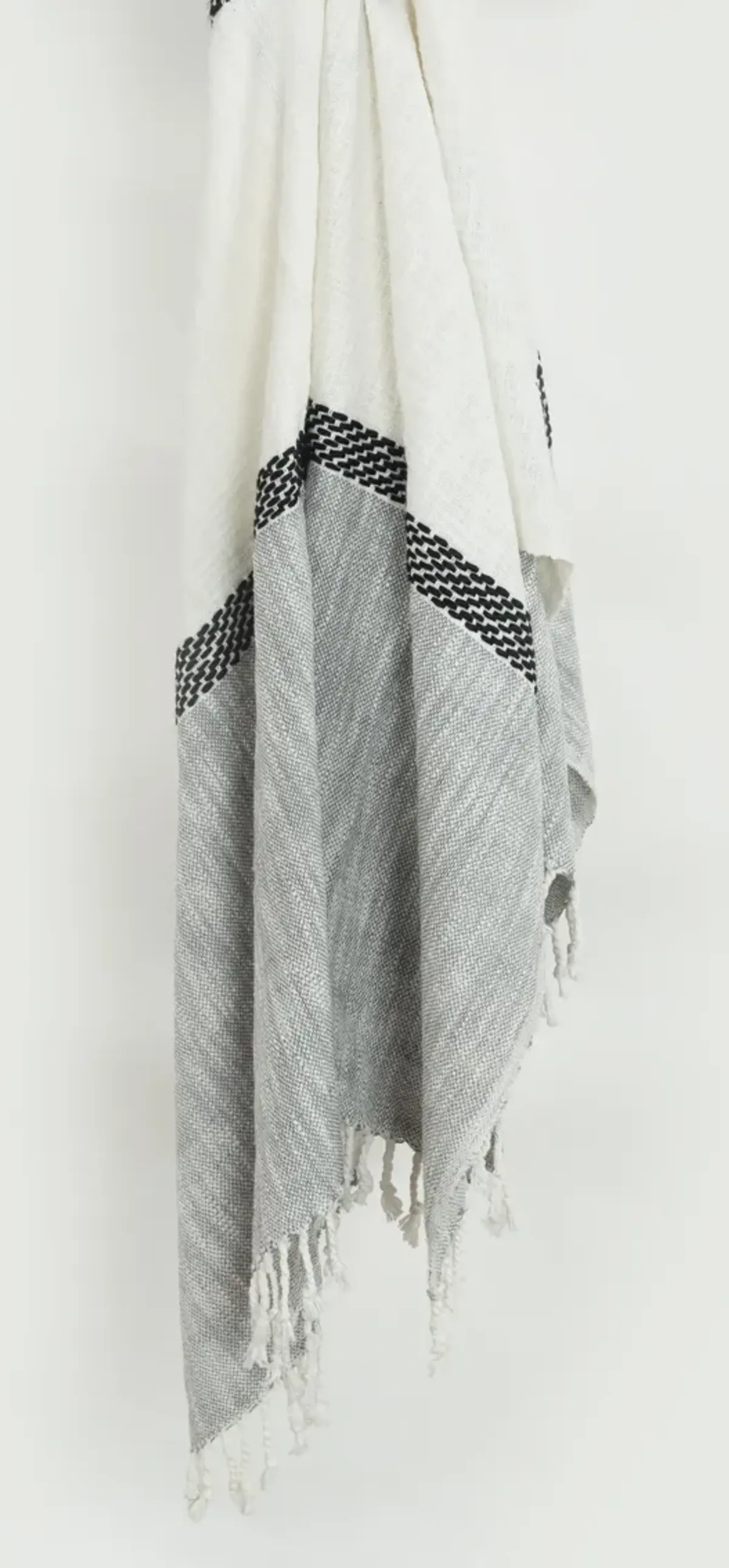 Gray/Natural 50" x 60" Throw Blanket