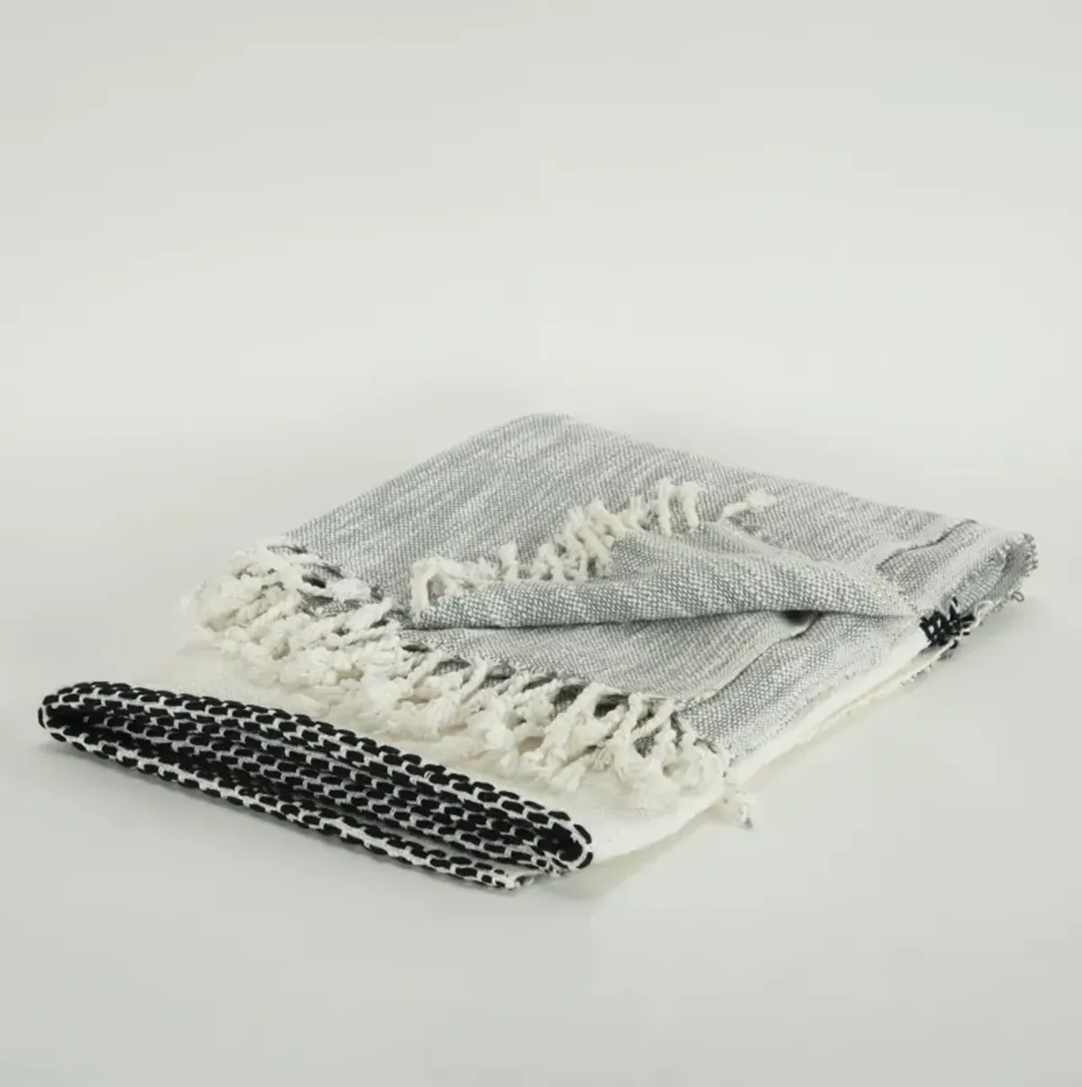 Gray/Natural 50" x 60" Throw Blanket