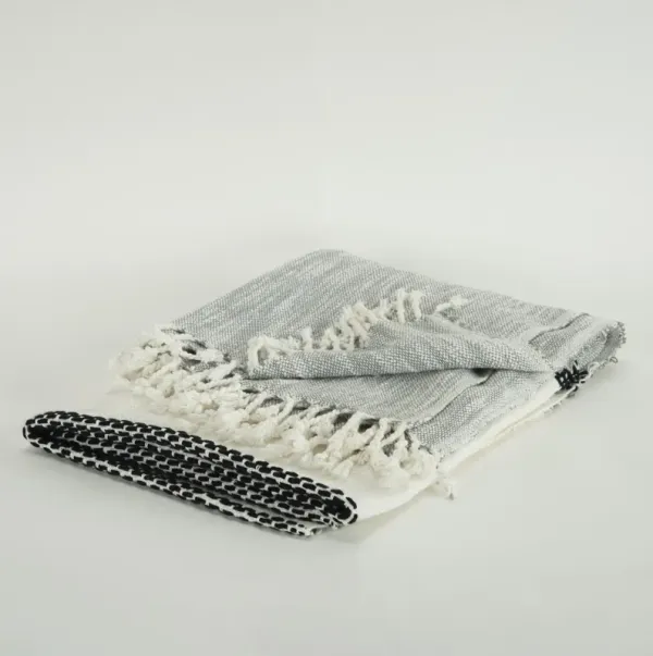 Gray/Natural 50" x 60" Throw Blanket
