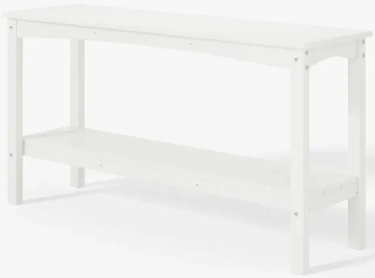 WestinTrends 55" Outdoor Patio HDPE Adirondack 2-Tier Shelf Console Table