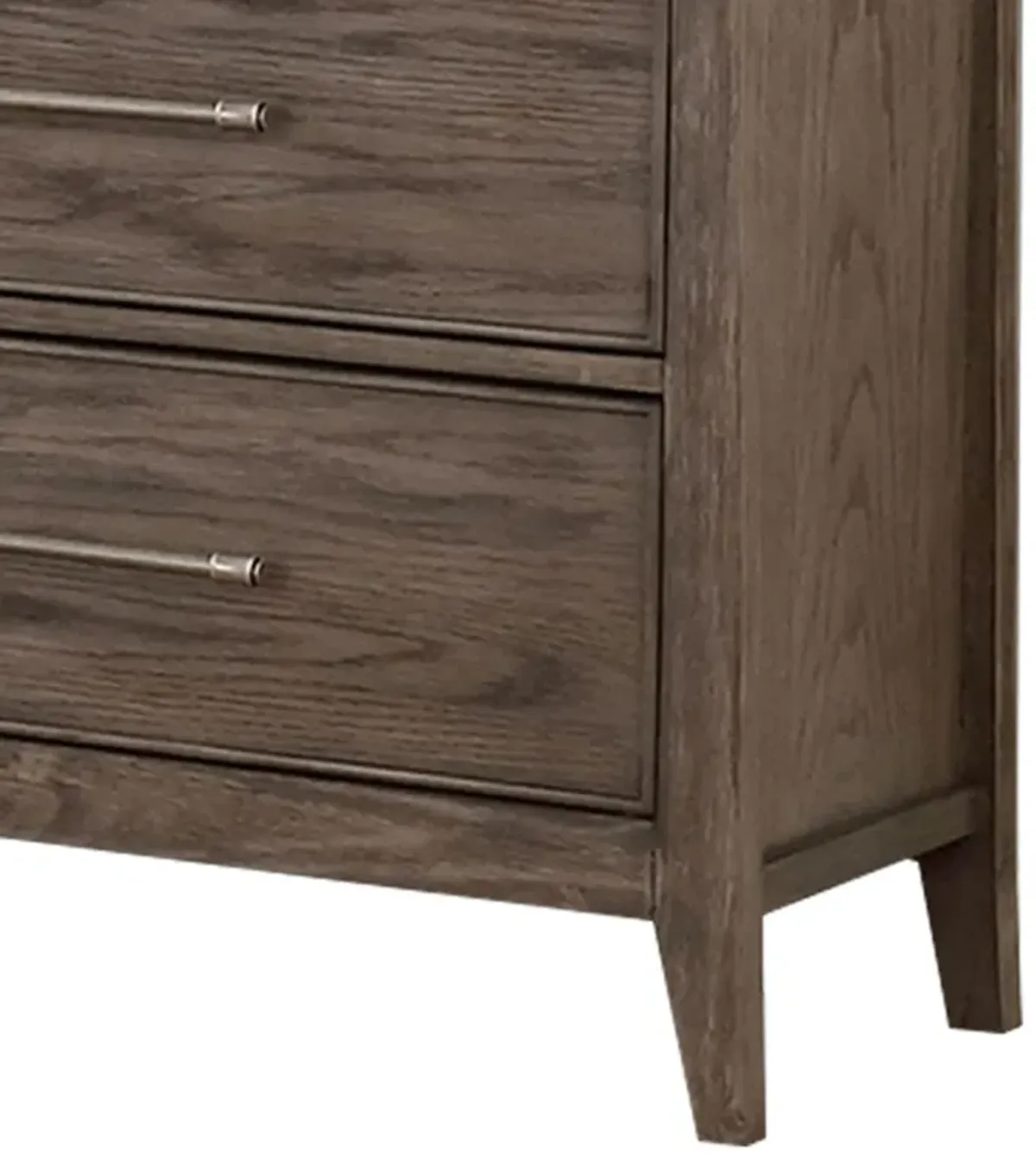 Benjara 57 Inch Wide Dresser Chest, 8 Drawers, Solid Wood in a Warm Gray Finish