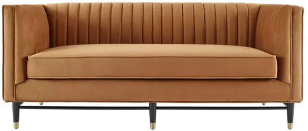 Devote Channel Tufted Performance Velvet Loveseat