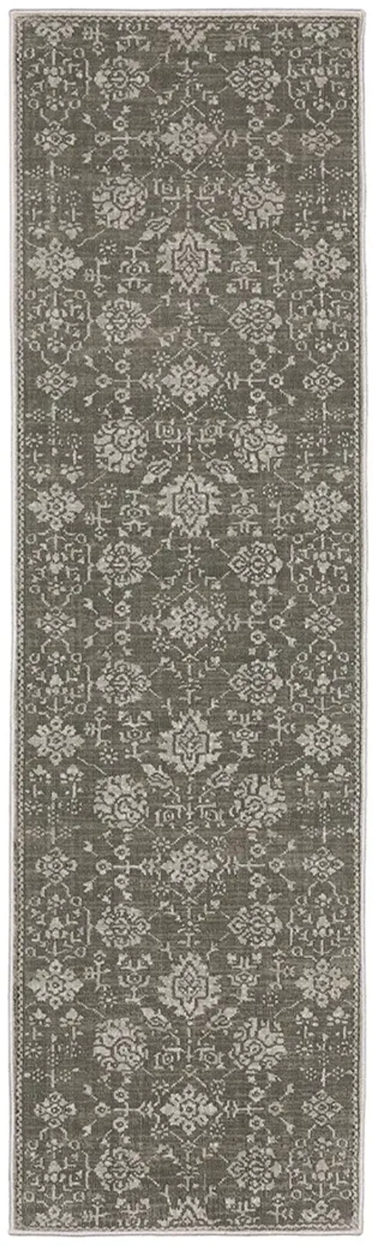 Intrigue 2'3" x 7'6" Grey Rug