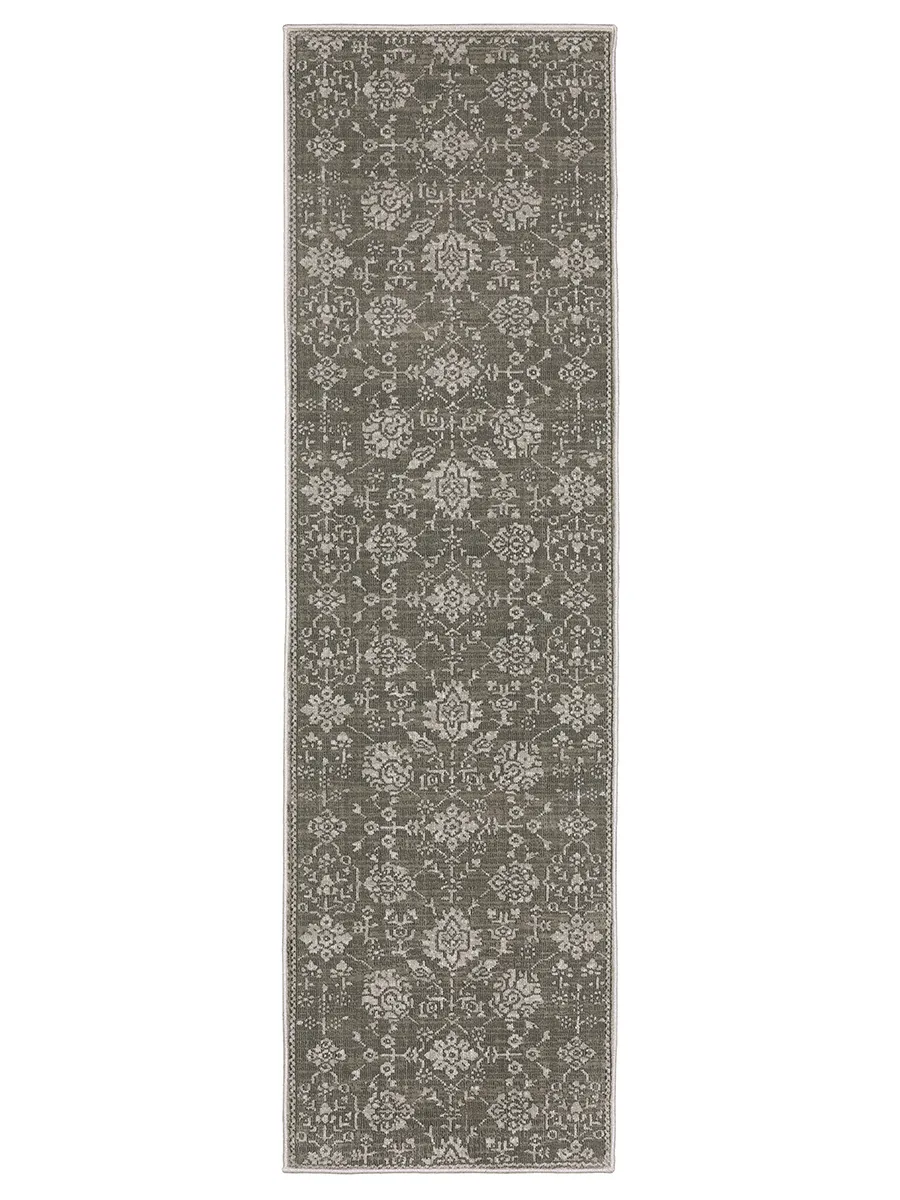 Intrigue 2'3" x 7'6" Grey Rug