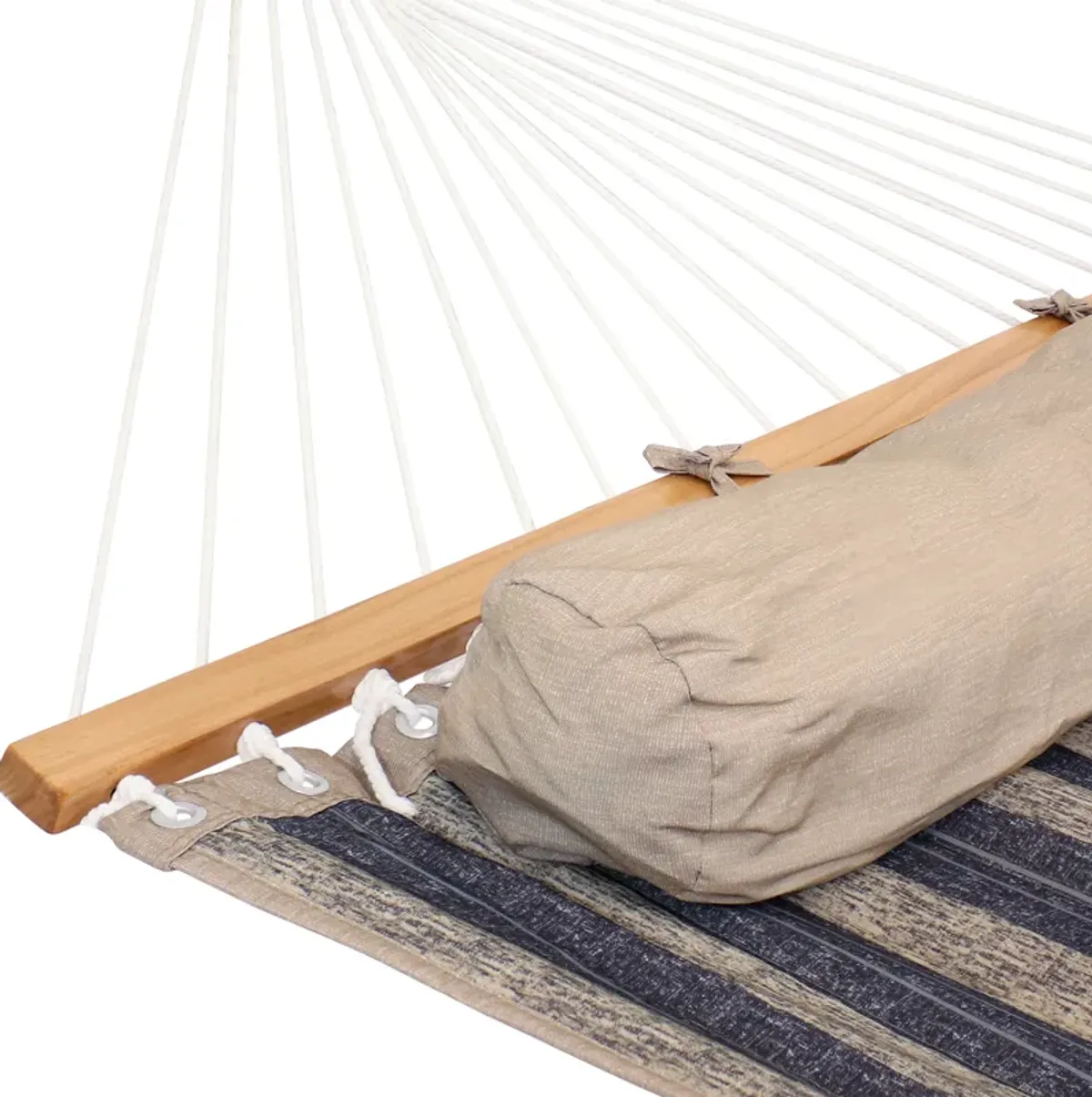 Sunnydaze Large Quilted Fabric Hammock with Steel Stand and Pillow