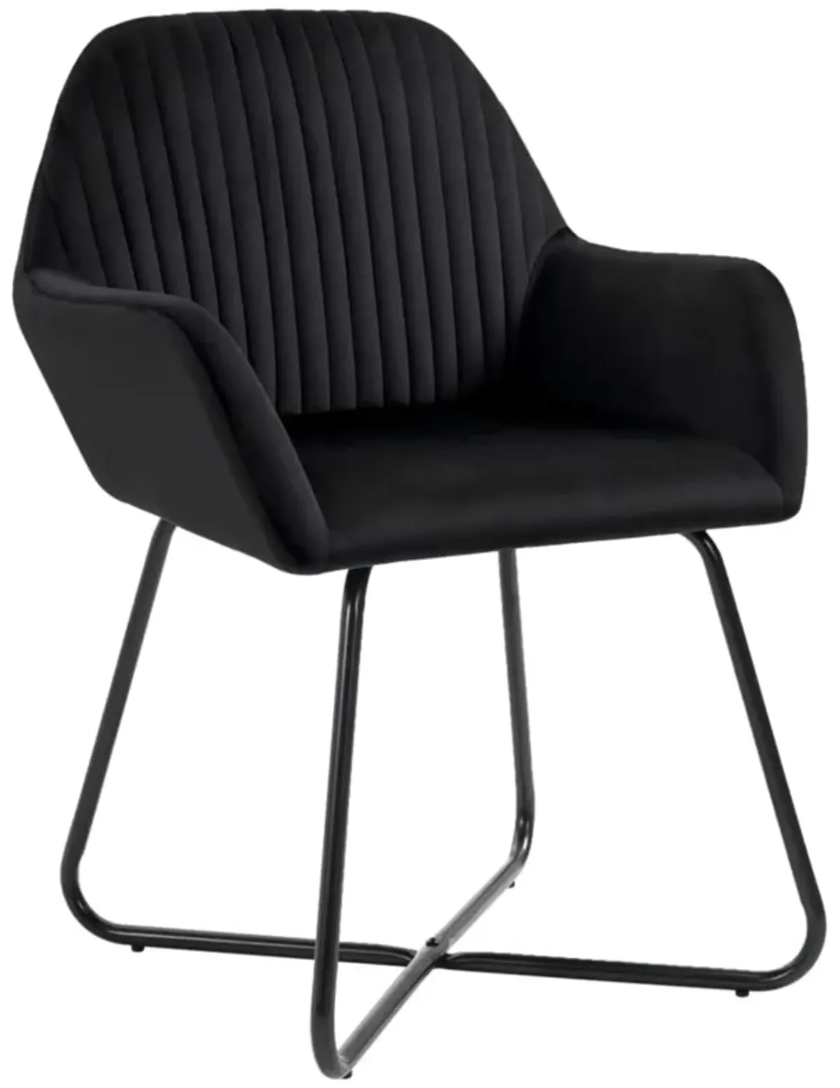 vidaXL Dining Chairs 2 pcs Black Velvet