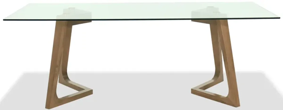 Modern Pecan Wash Dining Table