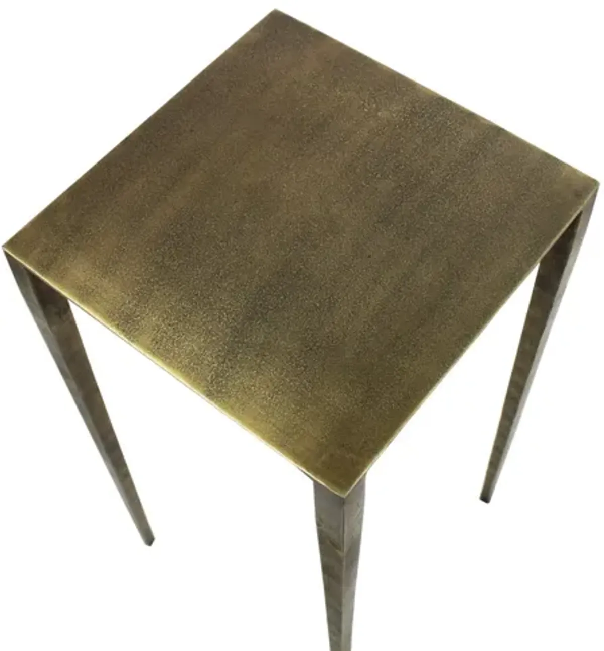 Homezia 24" Brass Iron Square End Table