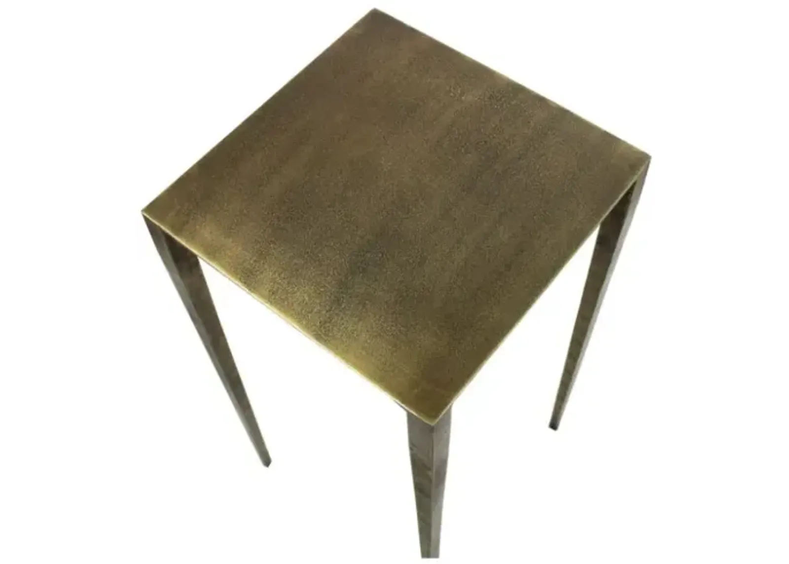 Homezia 24" Brass Iron Square End Table