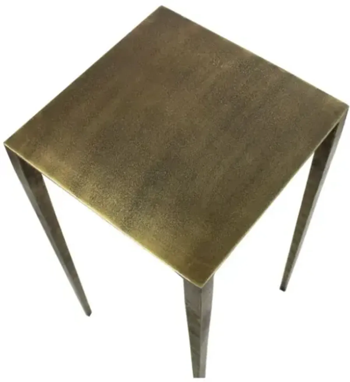 Homezia 24" Brass Iron Square End Table