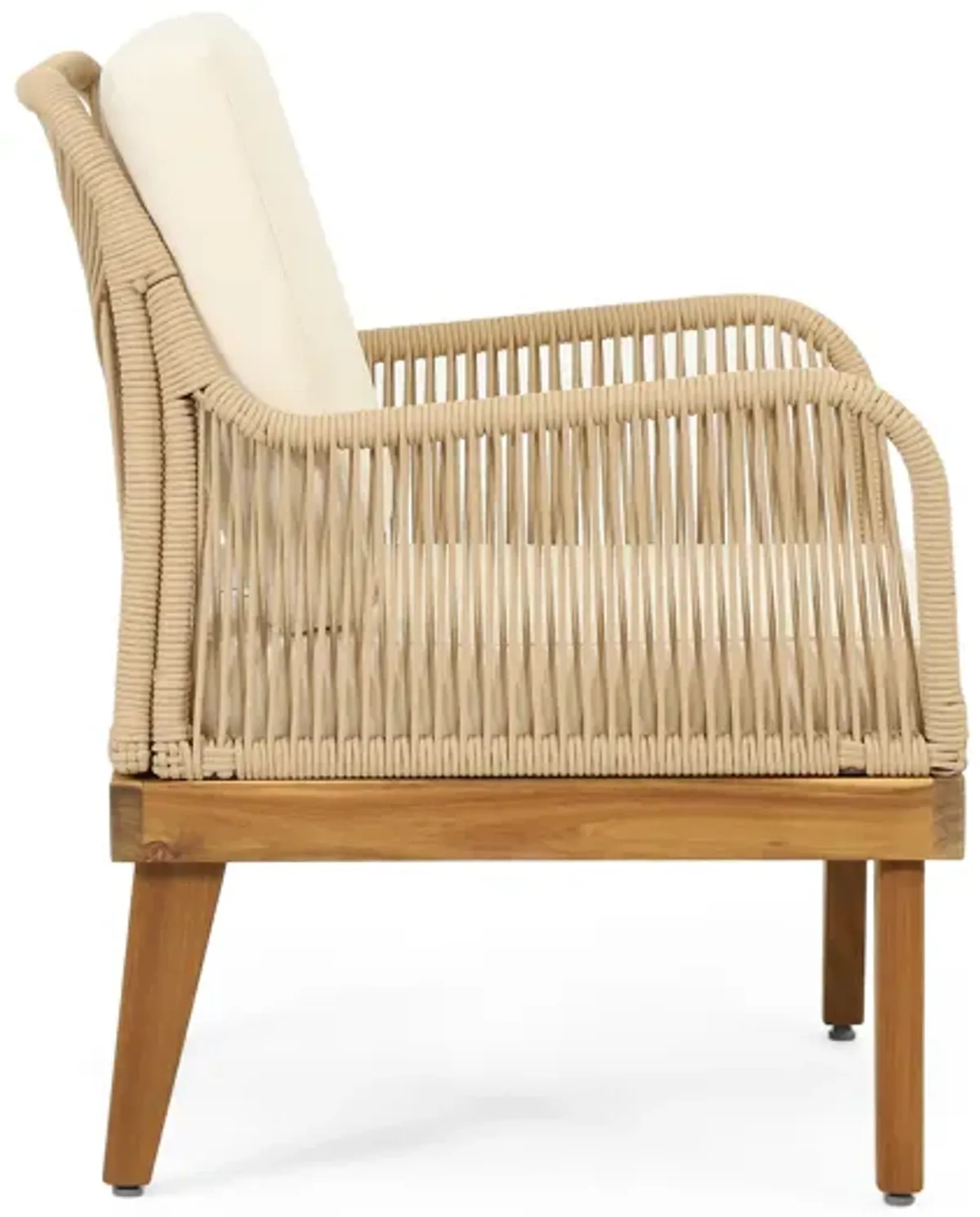 Mid Century Outdoor Wood Club Chair