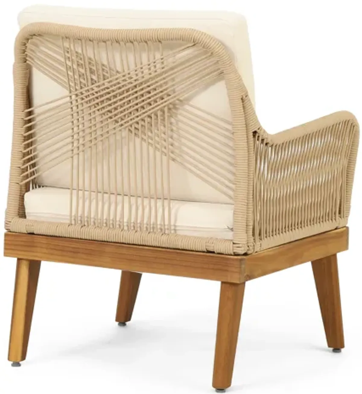 Mid Century Outdoor Wood Club Chair