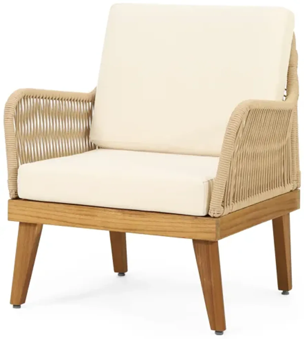 Mid Century Outdoor Wood Club Chair