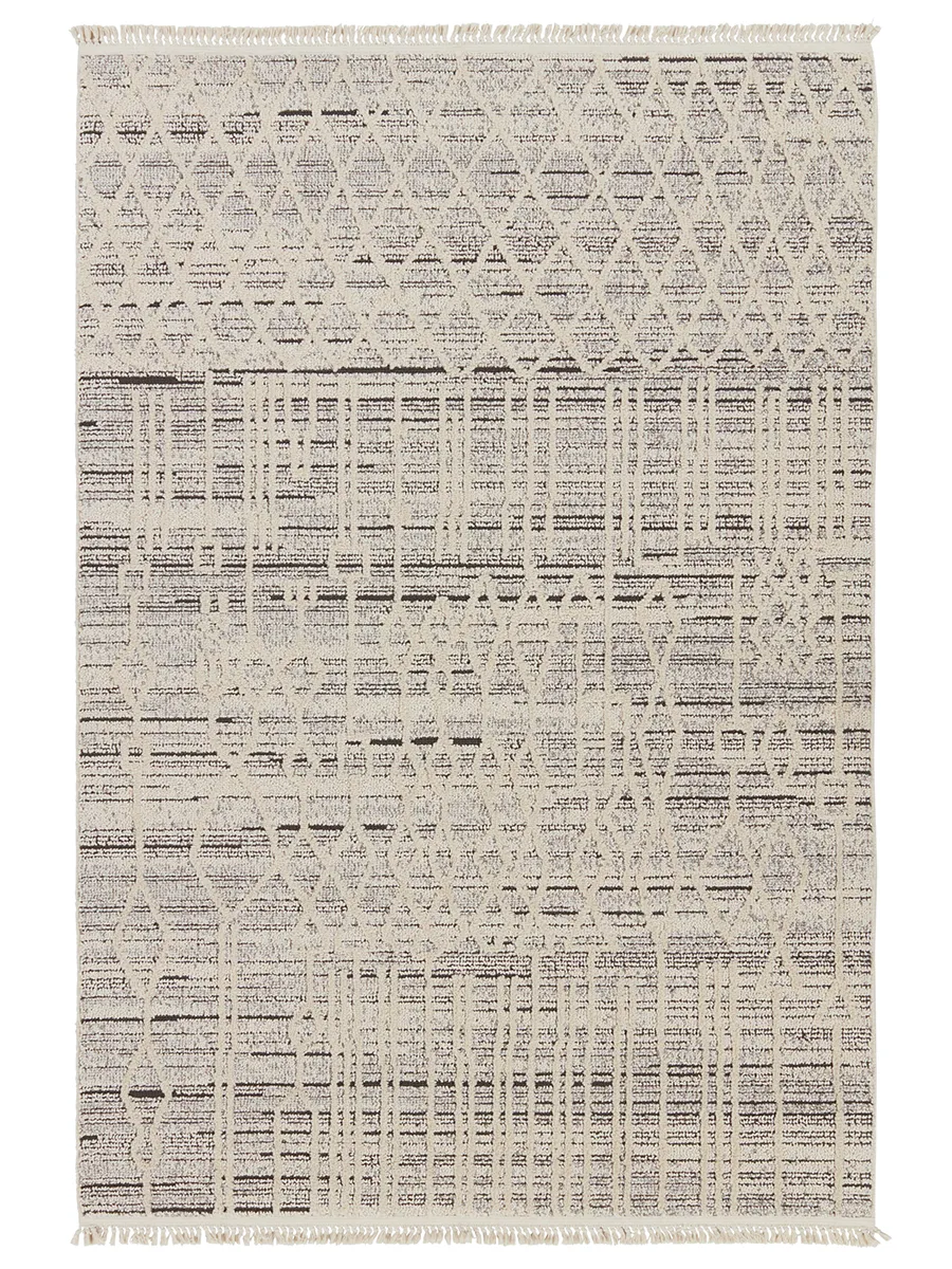 Lore Caiya White 3' x 8' Runner Rug