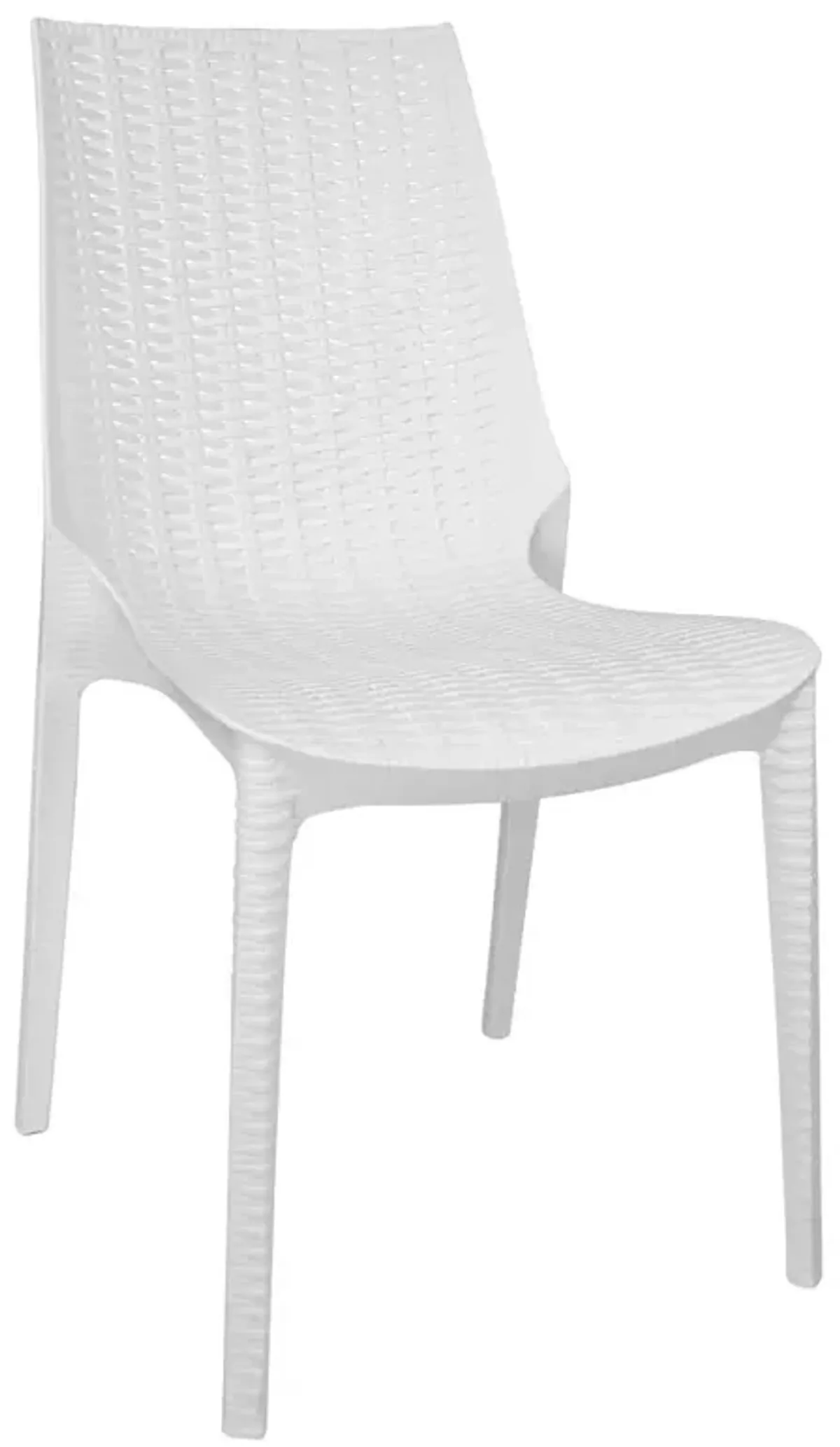 LeisureMod Kent Outdoor Patio Plastic Dining Chair