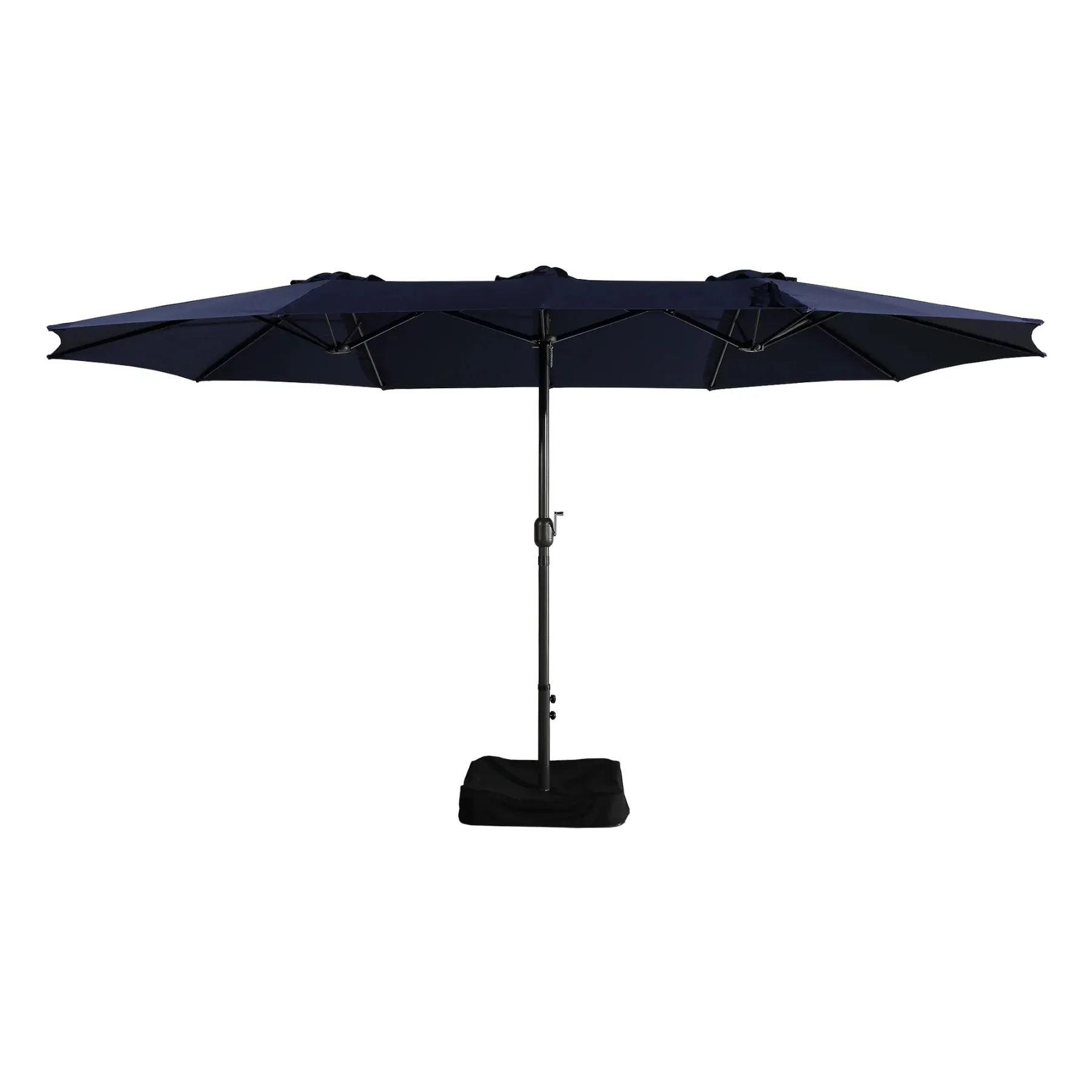 MONDAWE 15ft Rectangular Double-Sided Outdoor Patio Market Umbrella Coffee