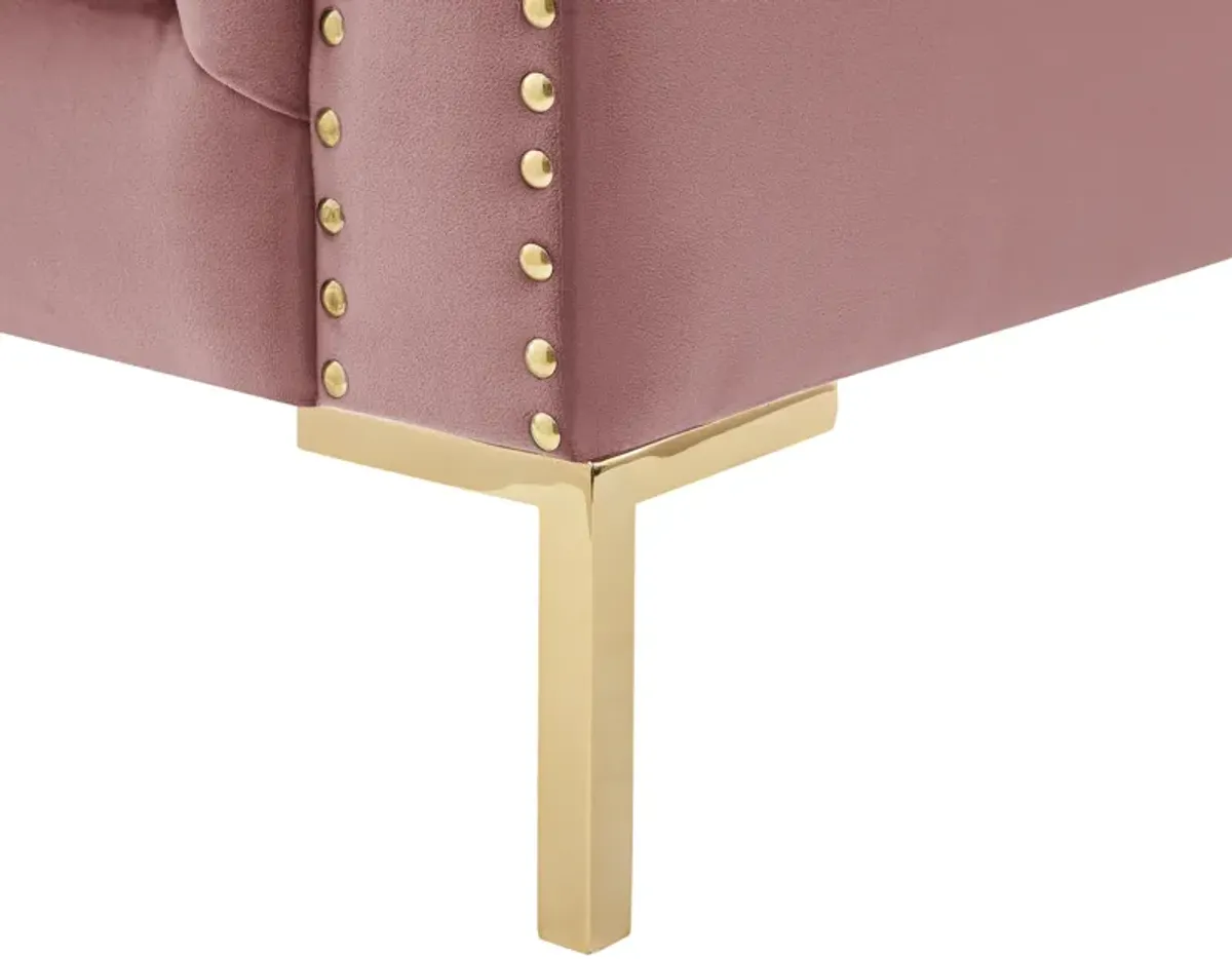 Inspired Home Zuleyka Velvet Chesterfield Club Chair