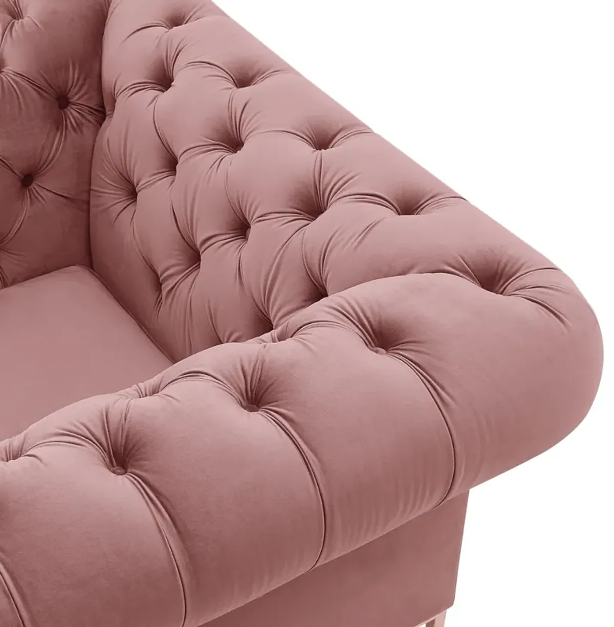 Inspired Home Zuleyka Velvet Chesterfield Club Chair